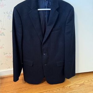 Classic Black Men's Camel Hair Blazer